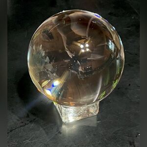 Clear Crystal ball with pedestal/stand